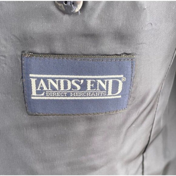 Lands End Navy Blue Wool 2 Gold Button Single Vent Sport Coat Blazer Mens 43 R - Picture 6 of 11